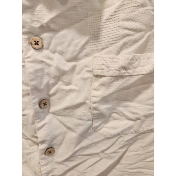 Jamaica Jaxx Shirt Mens Large Cream 100% Silk Short Sleeve Hawaiian Classic Dad - Picture 3 of 11